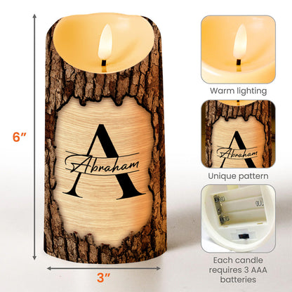 Strength Of Love Heartfelt Message - Personalized Custom LED Candle - GSN019_LECA