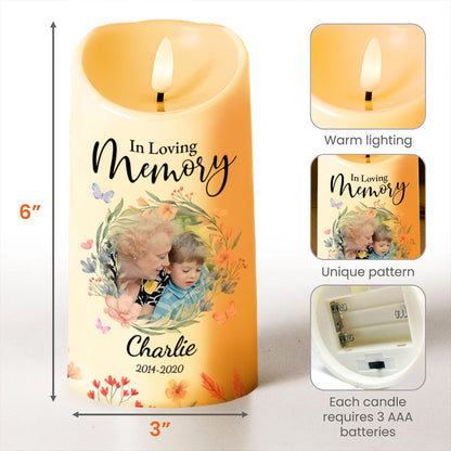 Heaven Is Beautiful Because They Have My Grandson - Personalized Custom LED Candle - GSN020_LECA