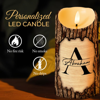 Strength And Wisdom Personalized Custom Candle - Personalized Custom LED Candle - GSN021_LECA
