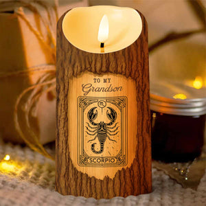 Never Forget I Love You, Inspirational Quotes LED Candle For Grandson - Personalized Custom LED Candle - GSN030_LECA