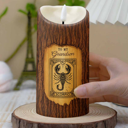 Never Forget I Love You, Inspirational Quotes LED Candle For Grandson - Personalized Custom LED Candle - GSN030_LECA
