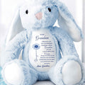 To My Grandson, Remember Your Strength Crown And Flower - Personalized Stuffed Bunny - GSN063_BUN
