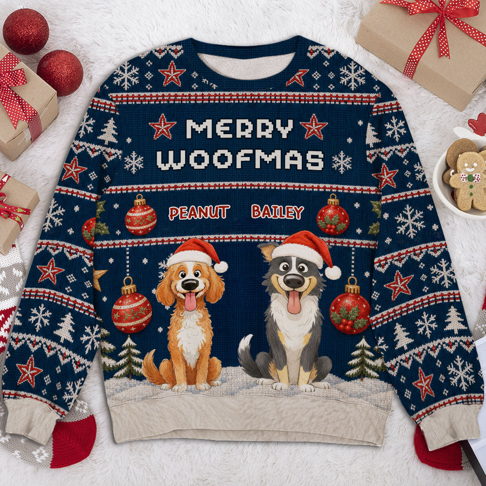 Merry Woofmas To All - Personalized All-Over-Print Sweatshirt
