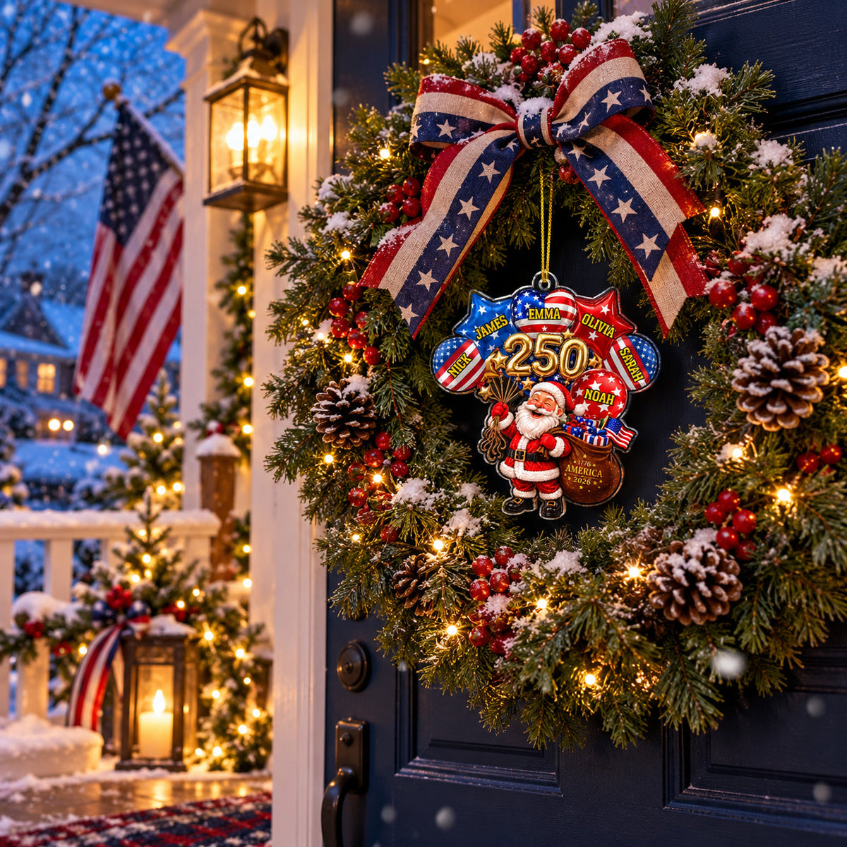 Cheers To 250 American Years - Personalized Acrylic Ornament
