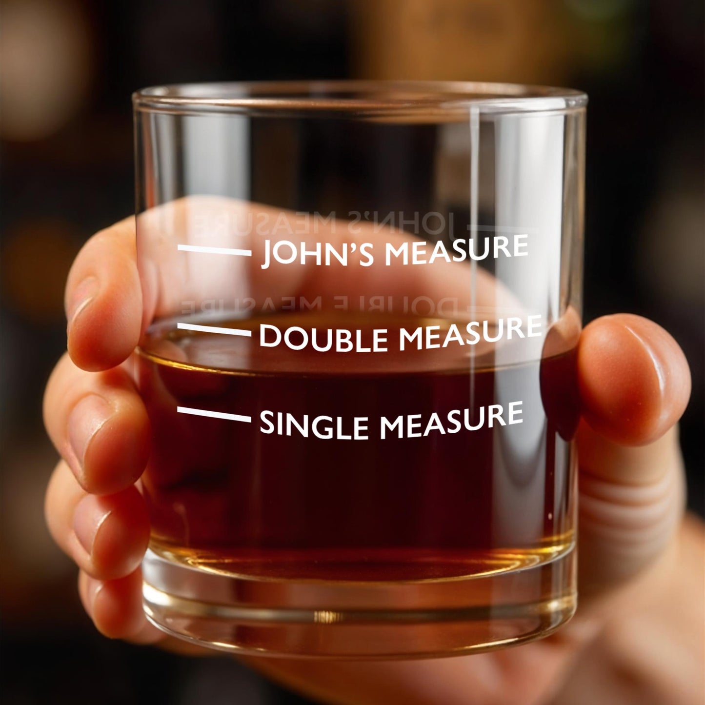 Single Measure, Double Measure, Enjoy Your Drink - Personalized Custom Whiskey Glass - HIM002_RWG
