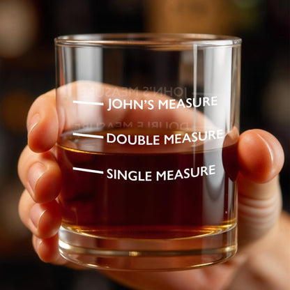 Single Measure, Double Measure, Enjoy Your Drink - Personalized Custom Whiskey Glass - HIM002_RWG