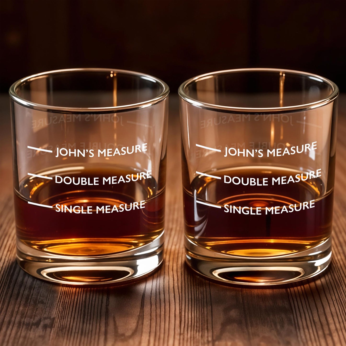Single Measure, Double Measure, Enjoy Your Drink - Personalized Custom Whiskey Glass - HIM002_RWG