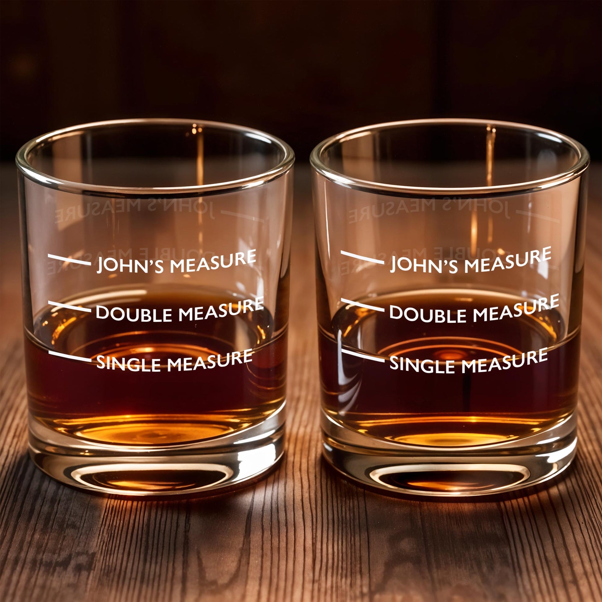 Single Measure, Double Measure, Enjoy Your Drink - Personalized Custom Whiskey Glass - HIM002_RWG