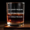 Single Measure, Double Measure, Enjoy Your Drink - Personalized Custom Whiskey Glass - HIM002_RWG