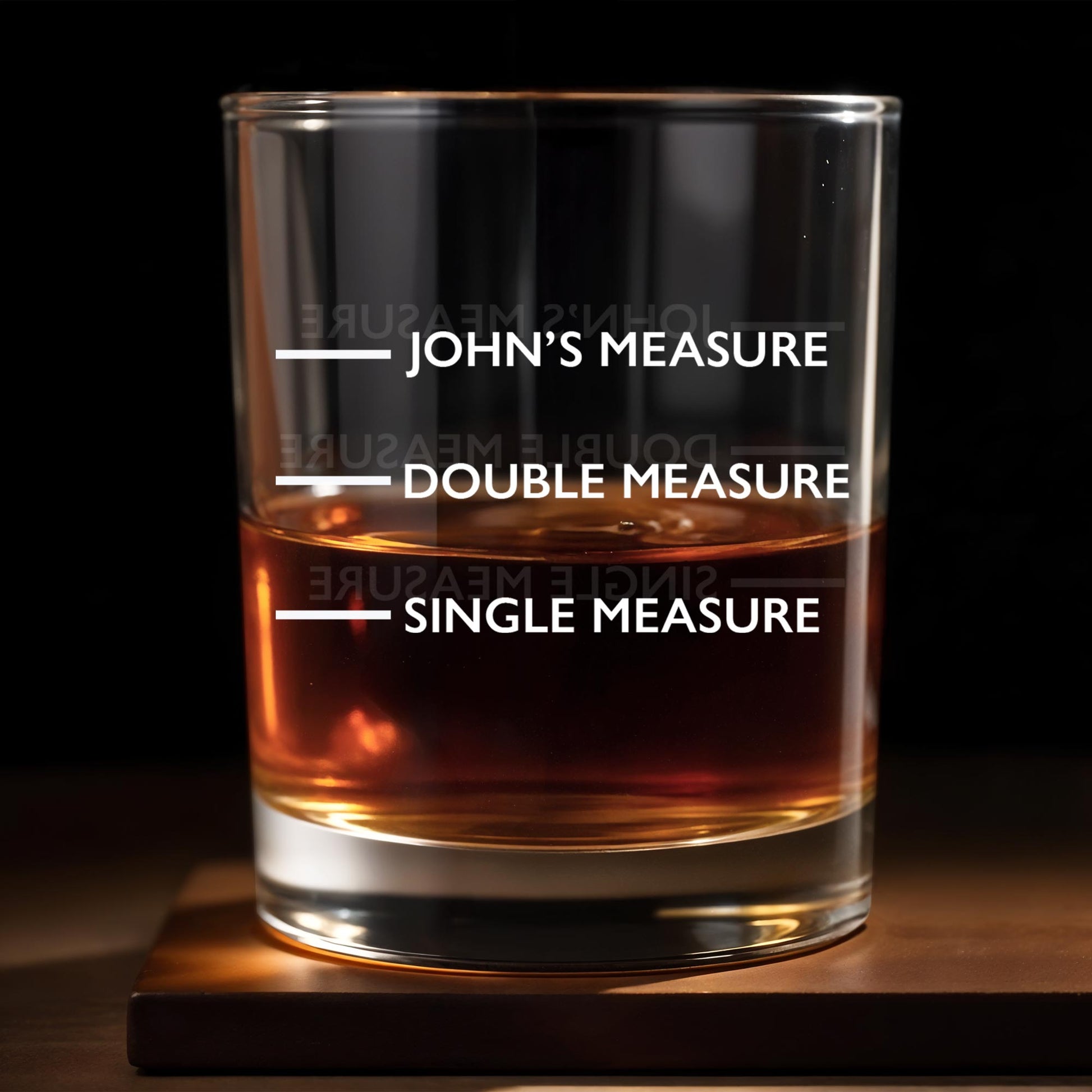 Single Measure, Double Measure, Enjoy Your Drink - Personalized Custom Whiskey Glass - HIM002_RWG