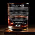 Sobriety Test Hidden Message F*ck It I Need A Beer Geometric Pattern - Personalized Custom Whiskey Glass - HIM020_RWG