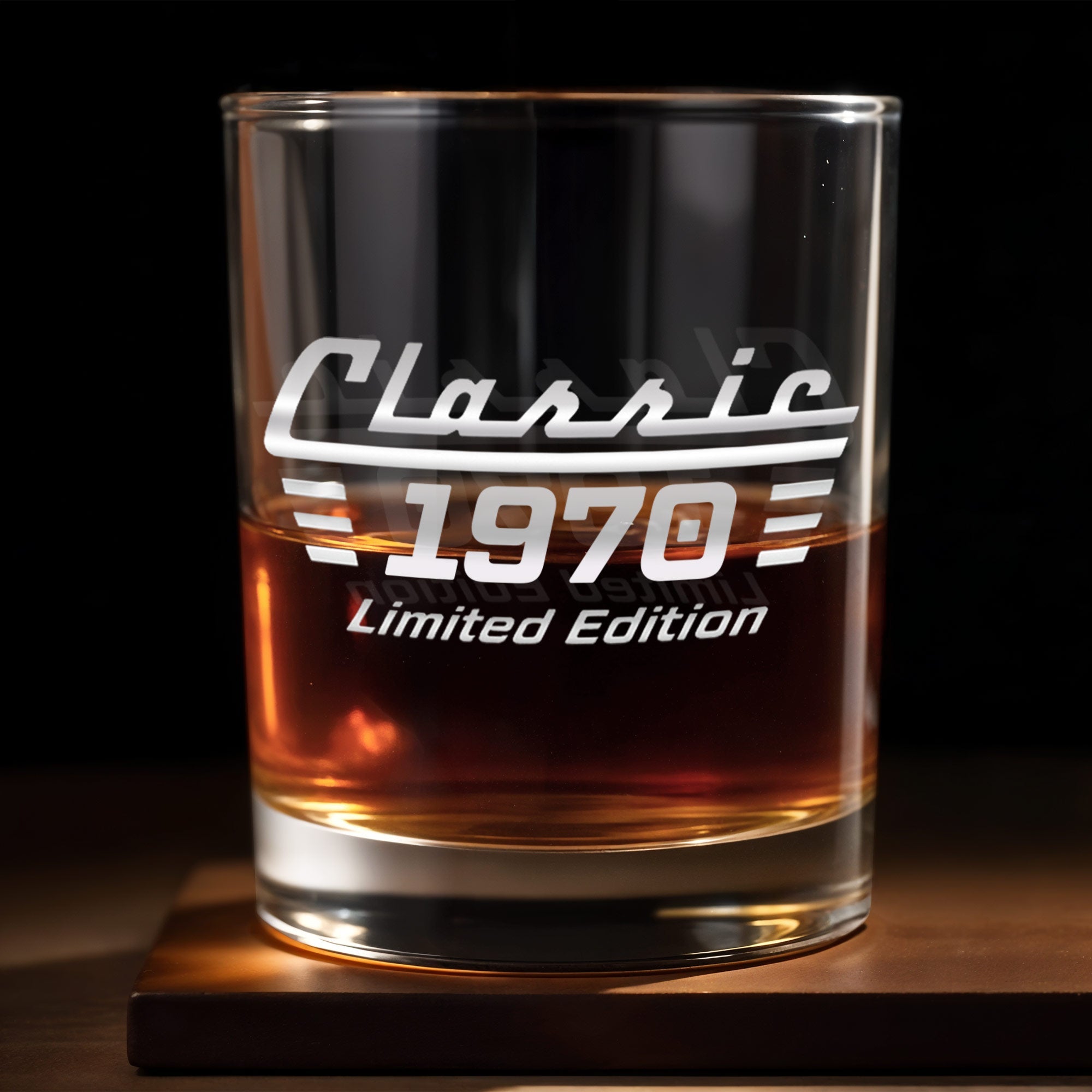 Classic Limited Edition Retro Design Birth Year Custom Glass - Personalized Custom Whiskey Glass - HIM023_RWG