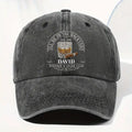 I'll Be In The Backyard Whiskey And Cigar Club With Glass And Cigar - Personalized Custom Washed Denim Cap - HIM044_WDCAP