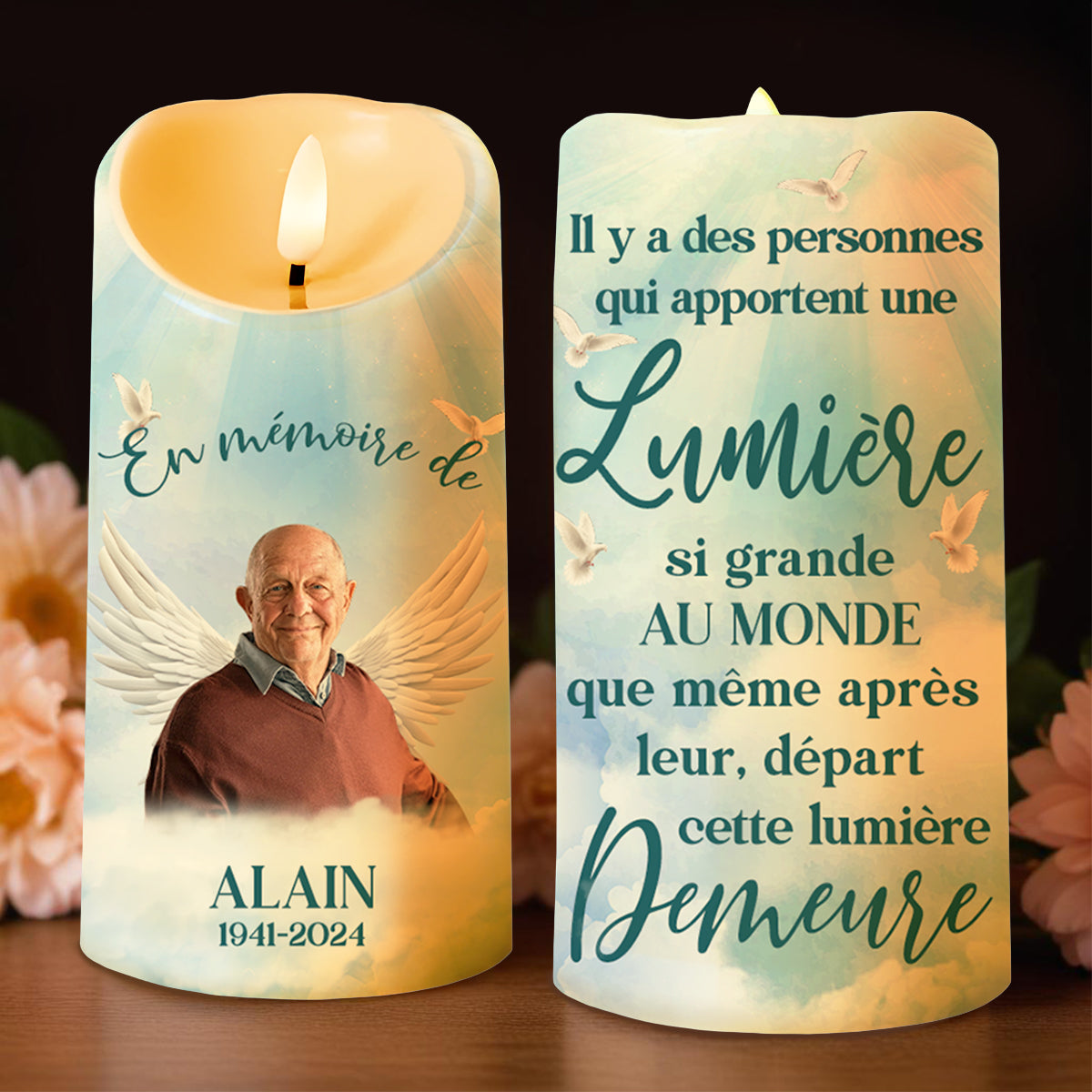 Light Up The Memories Together Forever Candle - Personalized Custom LED Candle - HME082_LECA