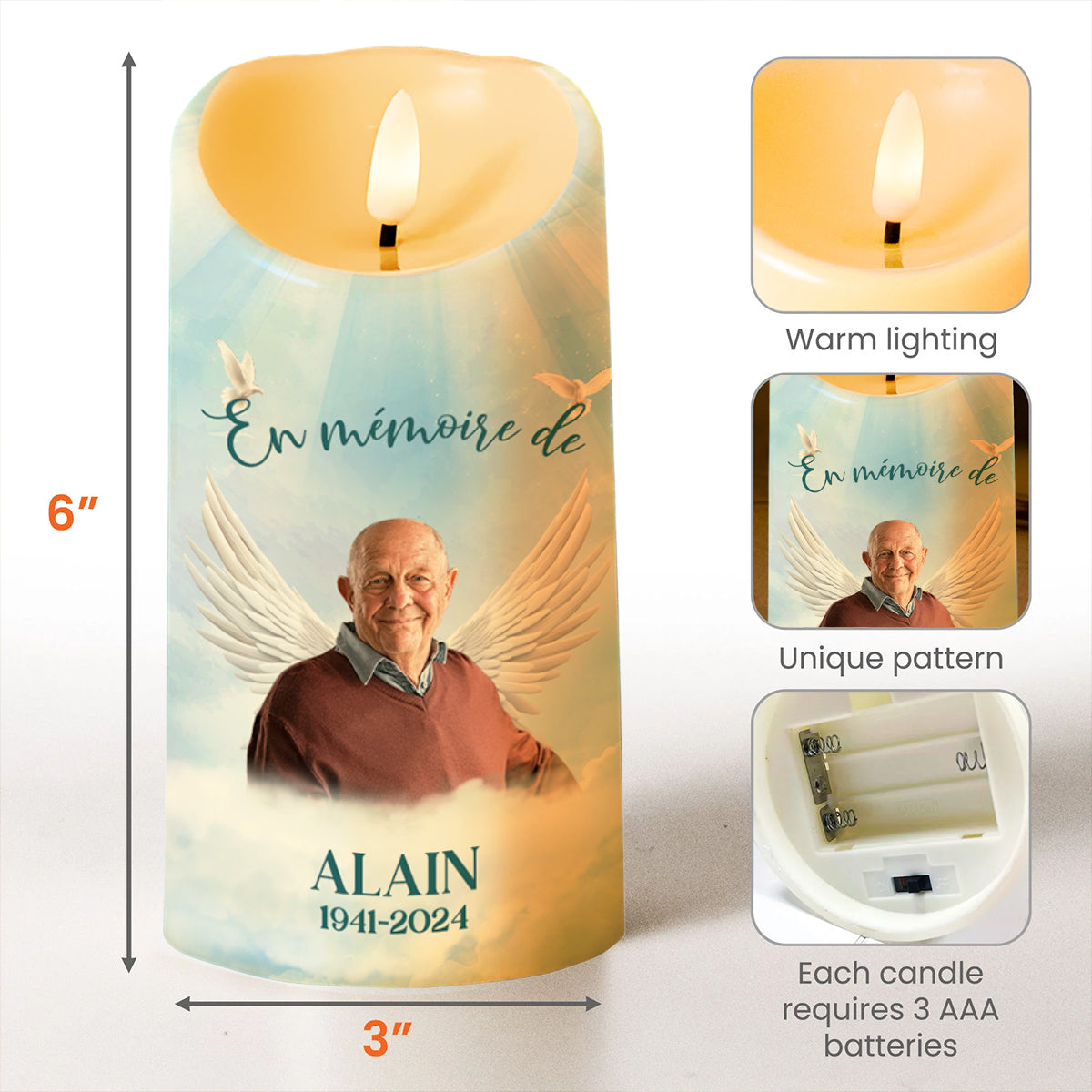 Light Up The Memories Together Forever Candle - Personalized Custom LED Candle - HME082_LECA