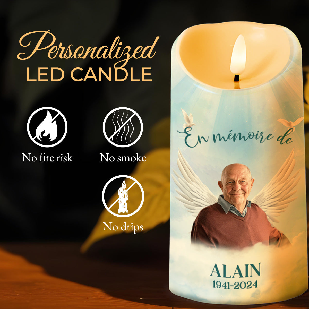 Light Up The Memories Together Forever Candle - Personalized Custom LED Candle - HME082_LECA
