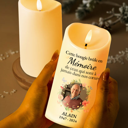 Lighting Up Memories LED Candle For Memorials And Celebrations - Personalized Custom LED Candle - HME087_LECA