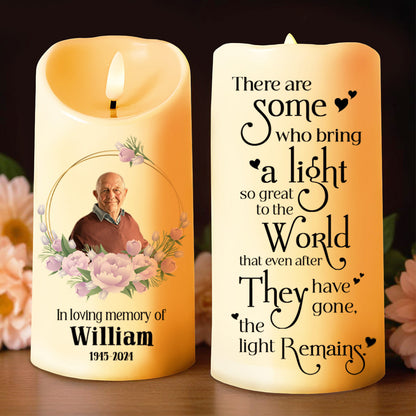Light Great To The World Memorial LED Candle - Personalized Custom LED Candle - HME093_LECA