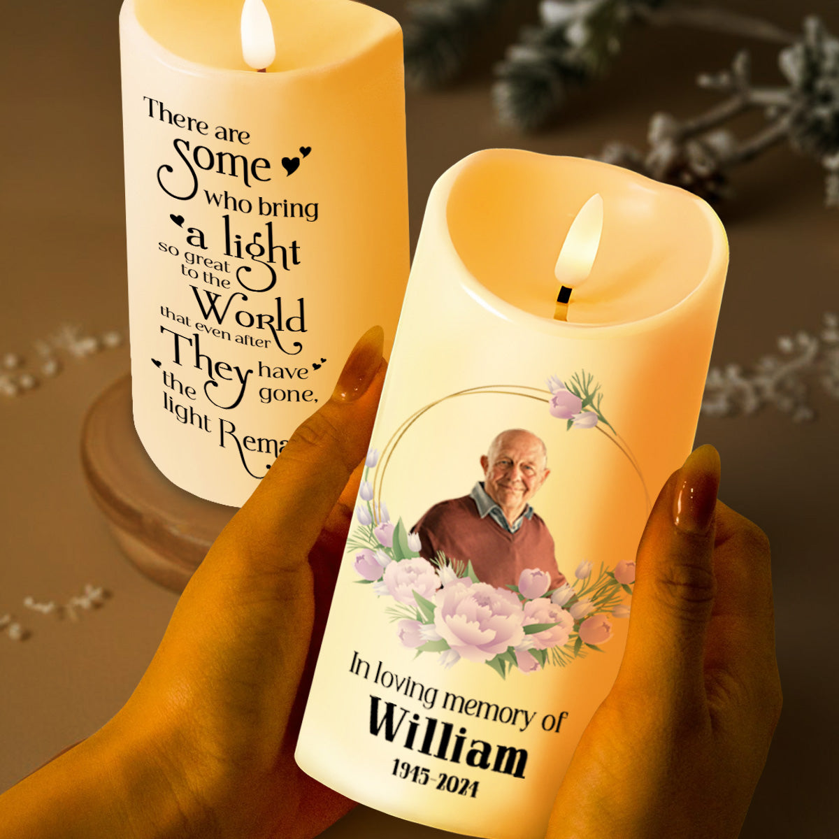 Light Great To The World Memorial LED Candle - Personalized Custom LED Candle - HME093_LECA
