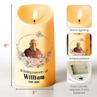 Light Great To The World Memorial LED Candle - Personalized Custom LED Candle - HME093_LECA