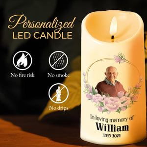Light Great To The World Memorial LED Candle - Personalized Custom LED Candle - HME093_LECA