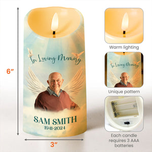 Love As A Guide, Beautiful Memories Always By My Side - Personalized Custom LED Candle - HME110_LECA