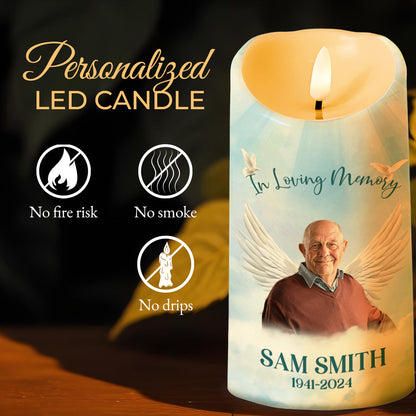 Love As A Guide, Beautiful Memories Always By My Side - Personalized Custom LED Candle - HME110_LECA