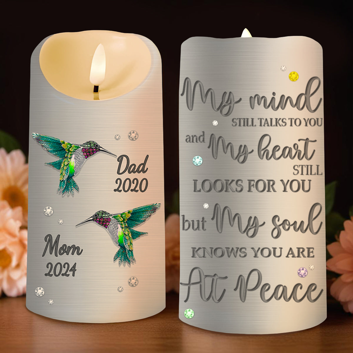My Mind Still Talks to You, My Heart Still Looks for You - Personalized Custom LED Candle - HME120_LECA