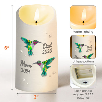God Has You In His Arms, I Have You In My Heart With Hummingbirds - Personalized Custom LED Candle - HME122_LECA