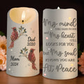 My Soul Knows You Are At Peace With Decorative Birds and Flowers - Personalized Custom LED Candle - HME125_LECA
