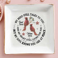 Heartfelt Memorial Message With Birds And Flowers - Personalized Custom Jewelry Dish - HME125_SCRD
