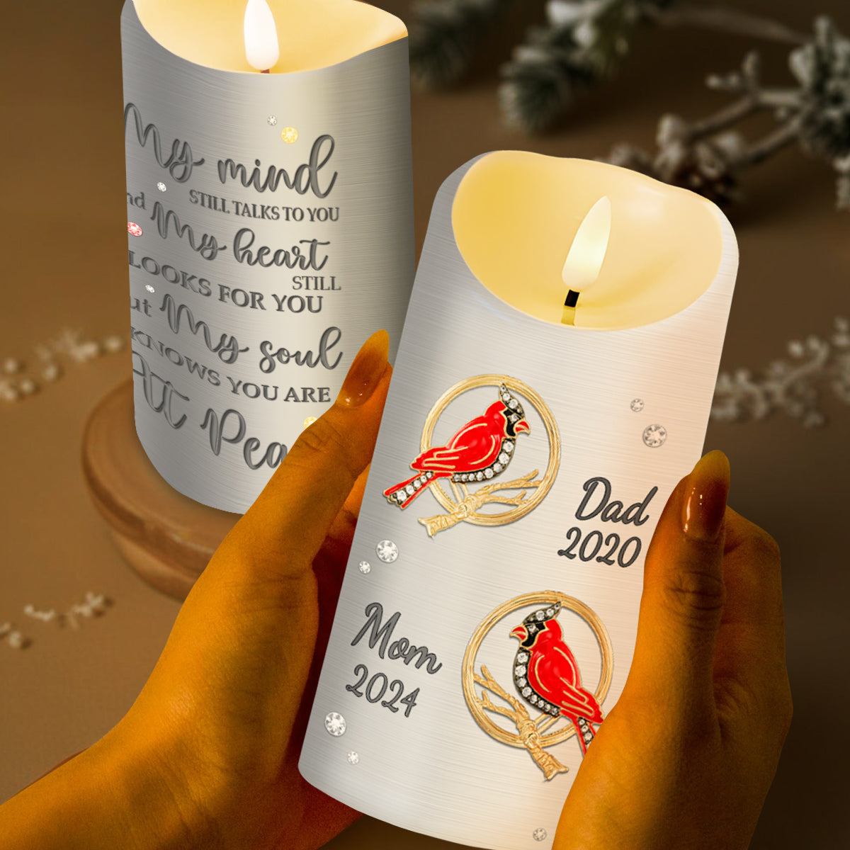My Soul Knows You Are At Peace Memorial LED Candle - Personalized Custom LED Candle - HME126_LECA