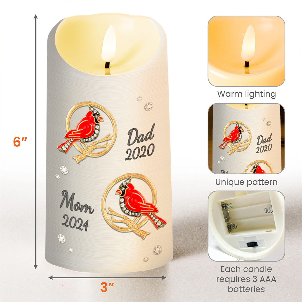 My Soul Knows You Are At Peace Memorial LED Candle - Personalized Custom LED Candle - HME126_LECA