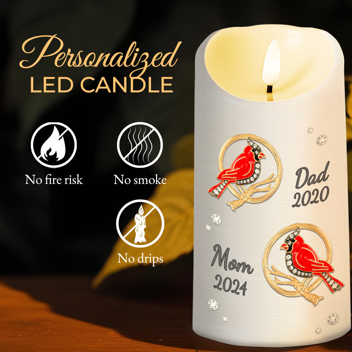My Soul Knows You Are At Peace Memorial LED Candle - Personalized Custom LED Candle - HME126_LECA