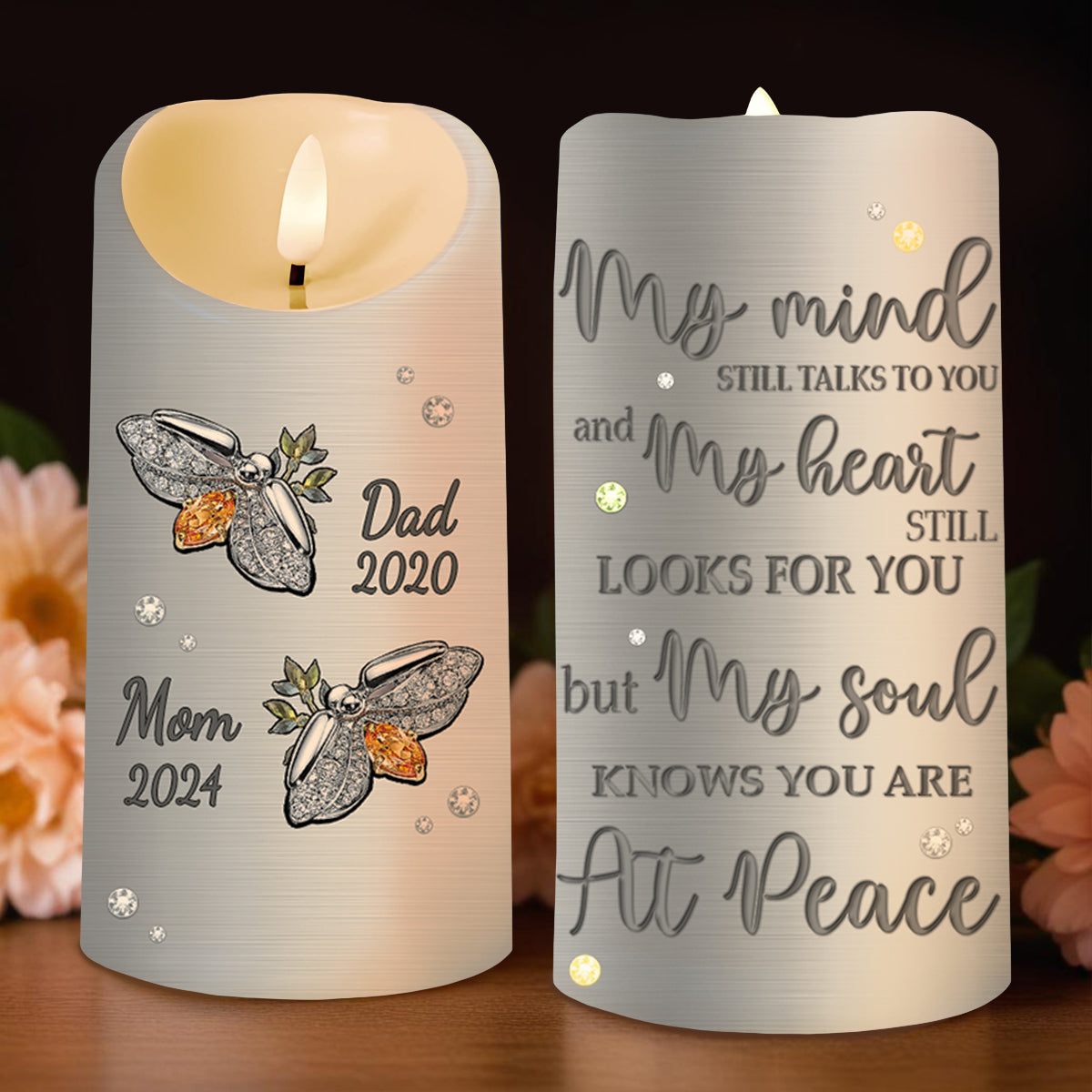 My Heart Still Looks For You Customized Memorial Candle - Personalized Custom LED Candle - HME127_LECA