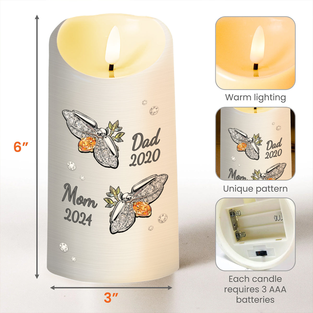 My Heart Still Looks For You Customized Memorial Candle - Personalized Custom LED Candle - HME127_LECA