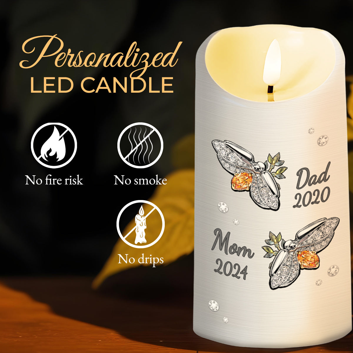 My Heart Still Looks For You Customized Memorial Candle - Personalized Custom LED Candle - HME127_LECA