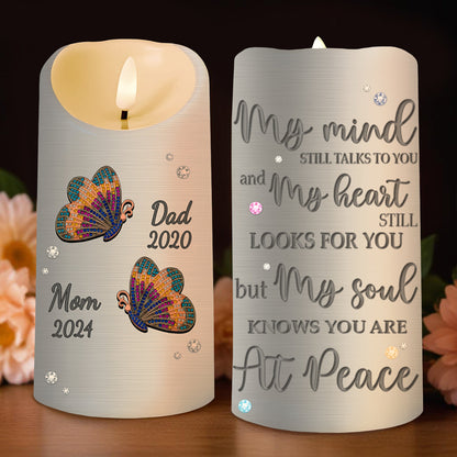 My Soul Knows You Are At Peace Butterflies LED Candle - Personalized Custom LED Candle - HME128_LECA
