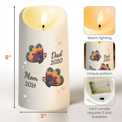 My Soul Knows You Are At Peace Butterflies LED Candle - Personalized Custom LED Candle - HME128_LECA
