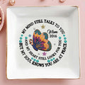 Butterfly Jewel Design With Heartfelt Message - Personalized Custom Jewelry Dish - HME128_SCRD
