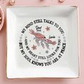 Comforting Memories Of Loved Ones With Lizard And Flowers - Personalized Custom Jewelry Dish - HME130_SCRD
