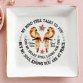 My Mind Still Talks to You Parrots and Flowers - Personalized Custom Jewelry Dish - HME132_SCRD