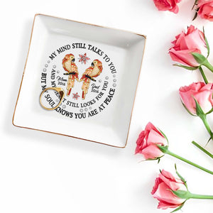 My Mind Still Talks to You Parrots and Flowers - Personalized Custom Jewelry Dish - HME132_SCRD