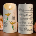 My Mind Still Talks To You And My Heart Looks For You But My Soul Knows You Are At Peace Hummingbird Design - Personalized Custom LED Candle - HME133_LECA