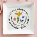 My Mind Talks to You, Soul At Peace Hummingbird Dish - Personalized Custom Jewelry Dish - HME133_SCRD