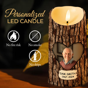 Those We Love Walk Beside Us Memorial Custom LED Candle - Personalized Custom LED Candle - HME143_LECA