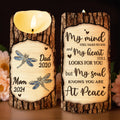 My Soul Knows You Are At Peace Dragonfly Design - Personalized Custom LED Candle - HME145_LECA