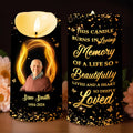 Memory Of A Beautifully Lived Life and Deeply Loved Heart - Personalized Custom LED Candle - HME146_LECA