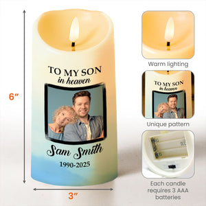 Death Leaves a Heartache, Love Leaves a Memory LED Candle - Personalized Custom LED Candle - HME156_LECA
