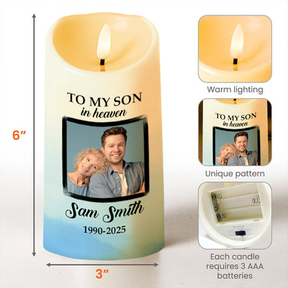 Death Leaves a Heartache, Love Leaves a Memory LED Candle - Personalized Custom LED Candle - HME156_LECA